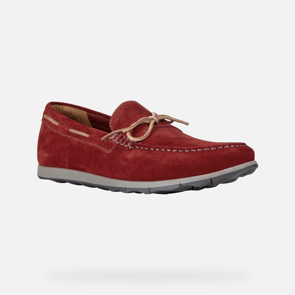 Geox Loafers Red Calarossa - Geox Mens Shoes - UYVQJF729